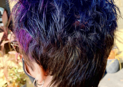 Gorgeous fun purple hair color in Dunedin